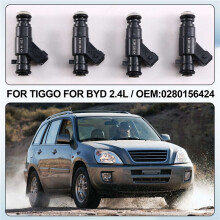 4 Pezzi Iniettore di Carburante 0280156424 per Tiggo 2.4L Auto Cinese Nuovo di Zecca 0 280 156 424