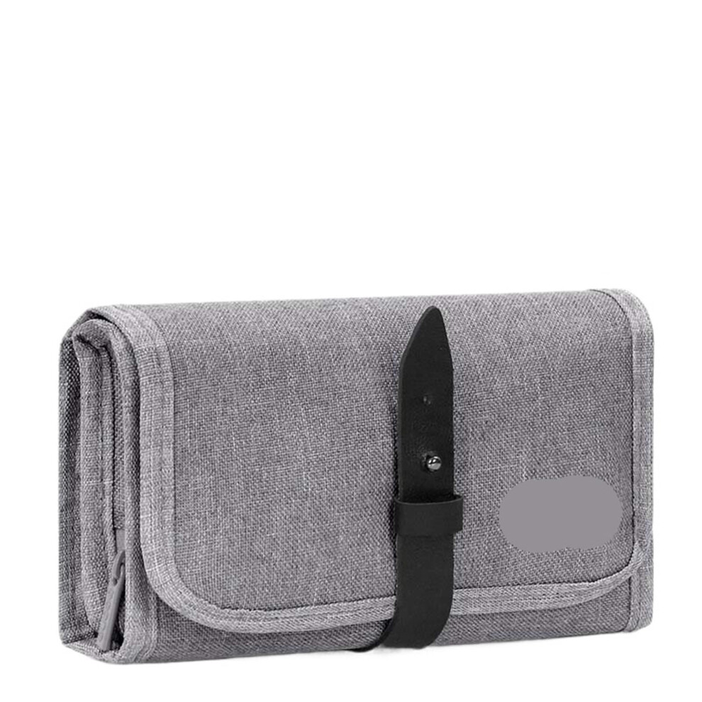 Cable Organizer Bag Waterproof Oxford Electronics Travel Case With Multiple Compartments Gray 9092120530148