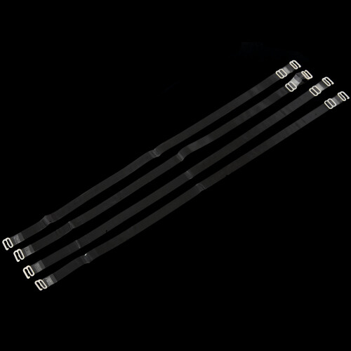2 Pairs Adjustable Soft Plastic Transparent Shoulder Bra Band Straps
