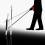 2X Aluminum Folding Cane 4-Sec Folding Cane with Rolling Tip for Blind Walking Stick 3