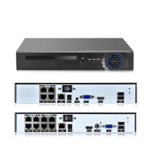 4 Channel POE NVR Security System with H.265 4K HDMI Output IP Camera Kit for Home Surveillance