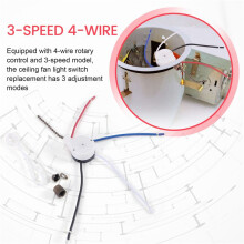 Ceiling Fan Kit 3 Speed 4 Wire, Fan Zipper Speed Control , ZE-208S Pull Wire with Rope Bronze