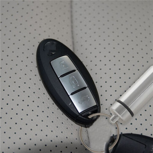 2X Silver Pill Medicine Box Case Holder Container Capsule Bottle Keyring Keychain 2