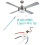 1PCS Ceiling Fan Lights  ZingEar ZE-208S E89885 3 Speed 4 Wire Fan  Pull Chain ,Fan Lights ,Bronze 8