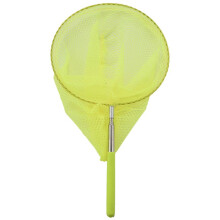 4X Outdoor Catching Catching Butterfly Net Fishing Net Bag Stainless Steel Telescopic Fishing Net Tool Yellow