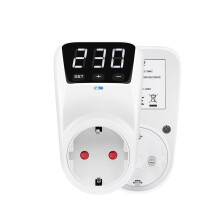 Voltage Protector with Automatic Reset, Over Under Voltage Protection, Digital Display Surge Protector Plug EU US