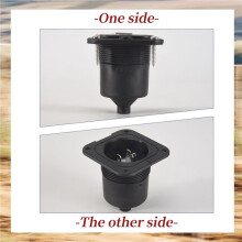 Flanged Inlet ETL 15 Amp RV Plug Receptacle Block Heater Bumper Plug with Waterproof Cover NEMA 5-15 Male Wall US Plug