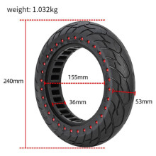 2X for M4 Electric Scooter Tire 10x2.125 Double Honeycomb Tire Non-Slip Wear-Resistant Solid Tire
