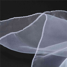 2X Bello Moda Pianura Piazza Chiffon Collo Sciarpa Capo Sciarpe 70 cm x 70 cm (Bianca)