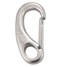 8PCS Boat Marine Stainless Steel Egg Shape Spring Snap Hook Clips Quick Carabiner Outdoor Buckle