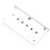 2X Hardtail Guitar Bridge Body Through for 6 String Electric Parts Silver 5