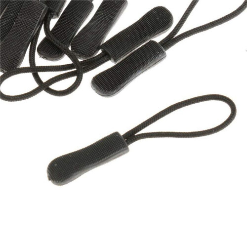 40 Anti-Slip Zipper Puller, Zipper, Zipper Extension Trailer, Practical and Robust for Back Pack, Jacket, Etc.- Black