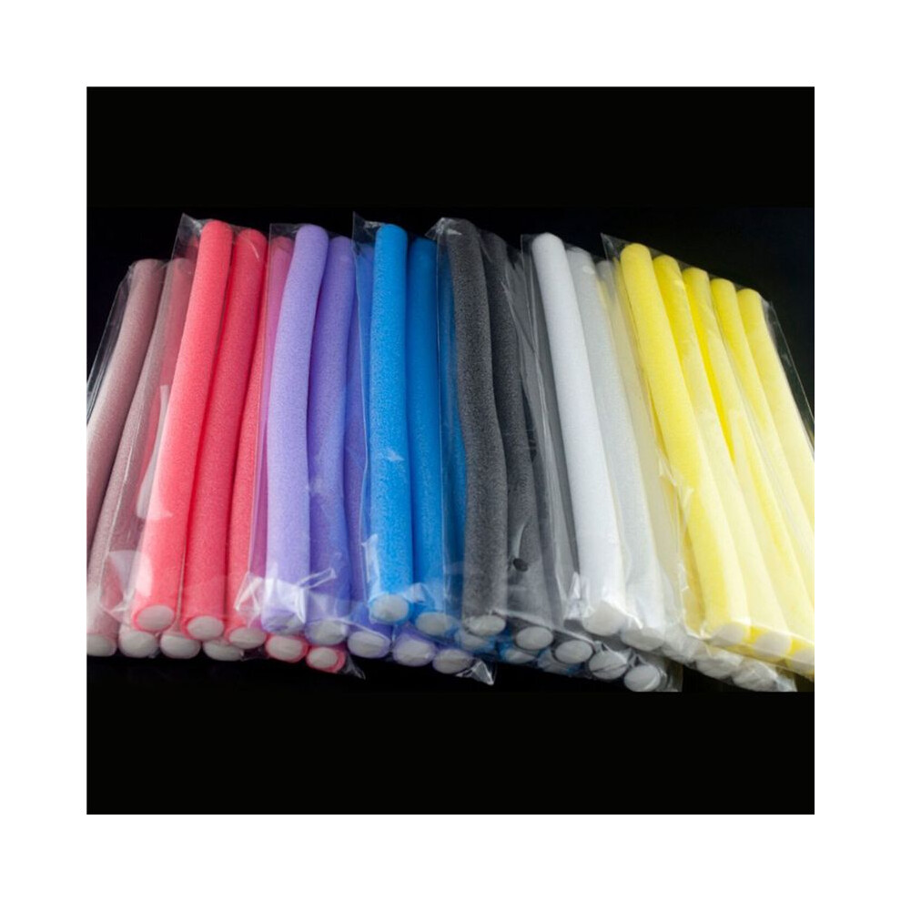 Unisex 50Pcs Lot Curler Makers Soft Foam Bendy Twist Curls Diy Styling Hair Rollers Tool For Women Accessories