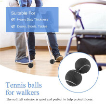 16 Piezas Pelota de Tenis Precortada para Patas de Muebles y ProteccióN del Piso, Cubierta de Almohadilla de Fieltro Resistente y Duradera, Negro