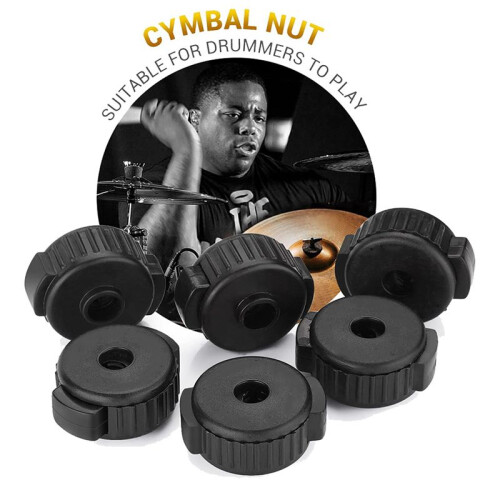 24 PCS Plastic Cymbal Nuts,Quick-Set Cymbal Nut for Percussion Drum Kit,Percussion Replacement Parts