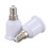 10 Pcs E14, E27 Adapter Base Screw LED Light Bulb Bulb Socket Converter, White 4