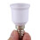 10 Pcs E14, E27 Adapter Base Screw LED Light Bulb Bulb Socket Converter, White 8