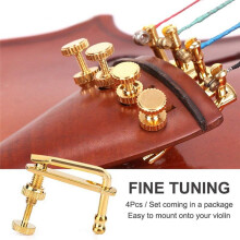 8 Stücke Violine Feinstimmer Gold Violine Teile Feinstimmer Ersatz für 4/4 Violine