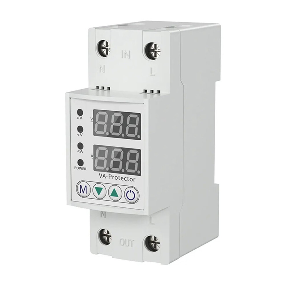 Over Under Voltage Protection Device 63A Circuit Breaker With Adjustable Digital Display 220V 9455672031240