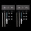 Skateboard Hanger 6PCS Wall Mount Deck Rack for Skateboards Deck Display and Storage 6