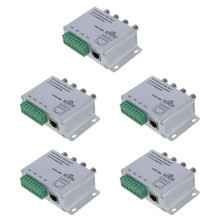 5X UTP 4-Kanaals Passieve Video Balun-Zendontvanger