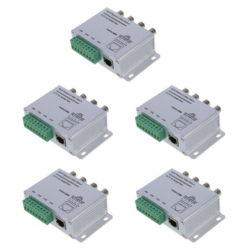 5X Transceptor Balun de Video Pasivo UTP 4 Canal