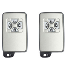 2X Car Card Remote Car Key Shell Case Fob 4 Button for Alphard Estima Vellfire