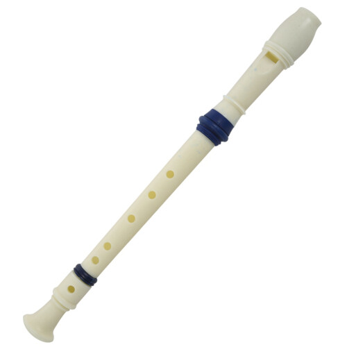 2X Strumento Musicale 6 Fori Flauto Flauto Soprano - Bianco Blu 2