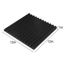 96 Pcs Sound Insulation Board Acoustic Panel Studio Foam Wedge Fireproof Soundproof Cushion Wall Board,2.5 x 30 x 30cm