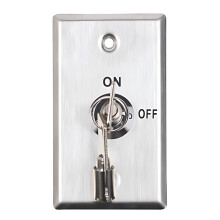 Key Switch Lock for Access Control, Stainless Steel Panel, On/Off Indicator, 2 Keys Included