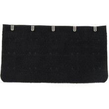 Black 5 Rows Hook and Eye Tape Extension Bra Strap Extender 15 Pcs for Women