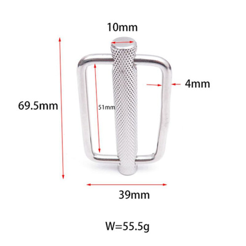 2 Pcs 50mm Slide Buckle Triglide Webbing Slider Strap Keeper for Harness Waist Strap Shoulder Strap Adjust 1