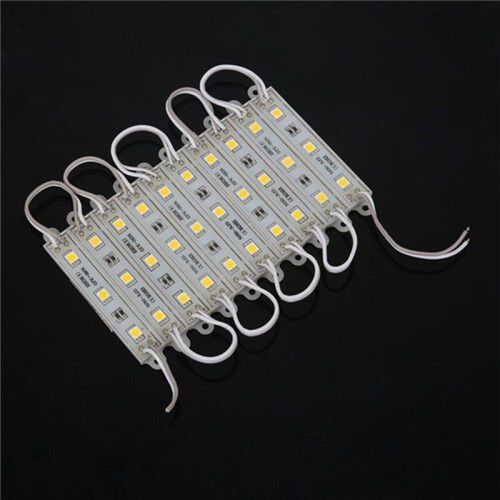 10X 1 X 10pcs 5050 SMD 3 LED Module LED Strip String Light Waterproof  12V Warm White 1