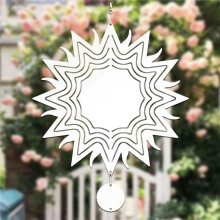 8 Peças 8 Polegada SublimaçãO Wind Spinner Blanks 3D Wind Spinners Hanging Wind Spinner para DecoraçãO de Jardim Interno e Externo