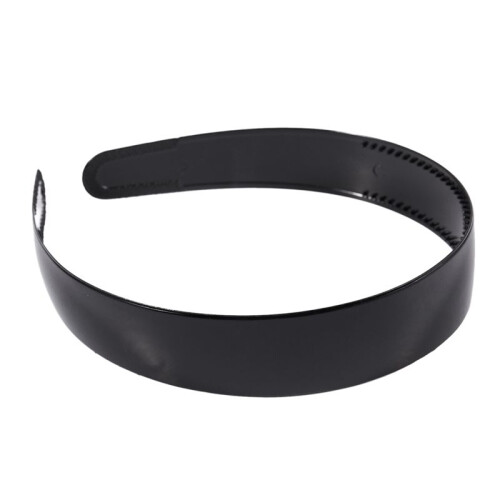 3X Bandeau Large avec Deux Rangees de Dents En Plastique Noir 1