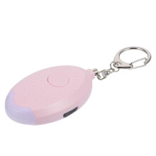 130dB Safety Alarm with LED Light, Rechargeable Self Defense Device for Women, Pink