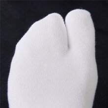 3 Pairs White Unisex Japanese Kimono Geta Clog Flip Flop Cotton Tabi Socks Split Toe