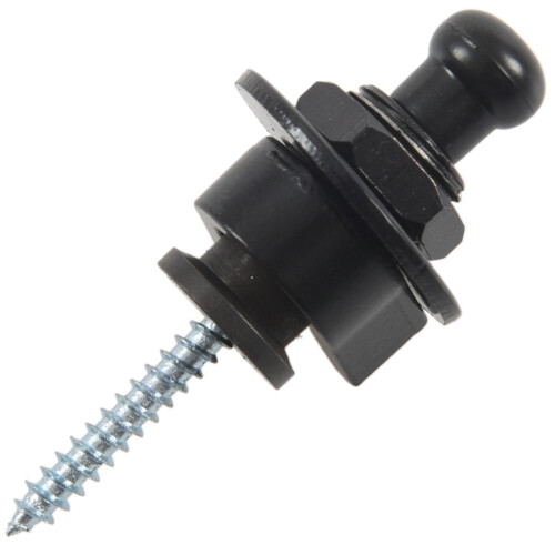 2X Attache Curroie Sangle Strap Lock Noir pour Guitare Basse Electrique 2