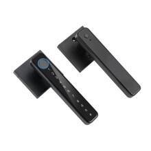 Smart Fingerprint Door Lock with Keypad, App Controlled Digital Password Handle, Black Electronic