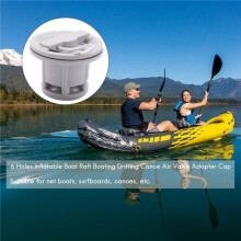 3X 6 Holes Inflatable Boat Raft Boating Drifting Canoe Air Valve Adapter Cap