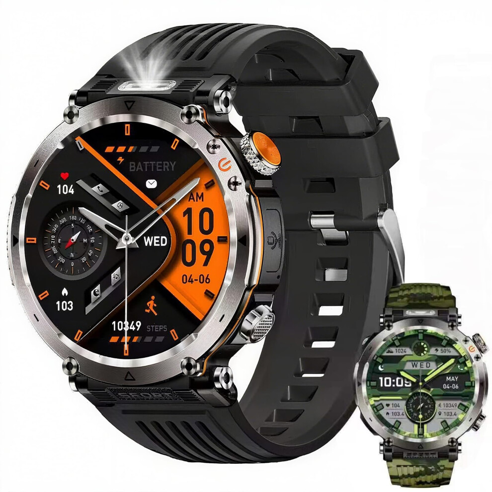 Military Smart Watch For Men With Gps, Heart Rate Monitor, Ip68 Waterproof, Long Battery Life 9092120531503