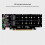 3X PCIE X16 Vers M.2 M-Key NVMEx4 SSD 2U Server Riser Card Double Face 4-Disk NVME  PCI-EX16 Split Card 6