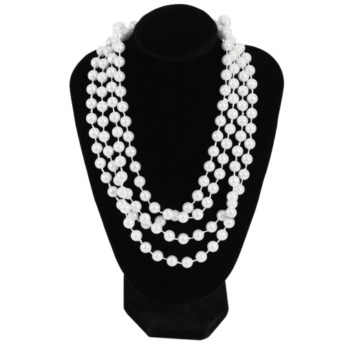 2X Lunga Collana di Perle Artificiali Accessori per Gioielli  per Ragazza Flapper Suit 1920S 2