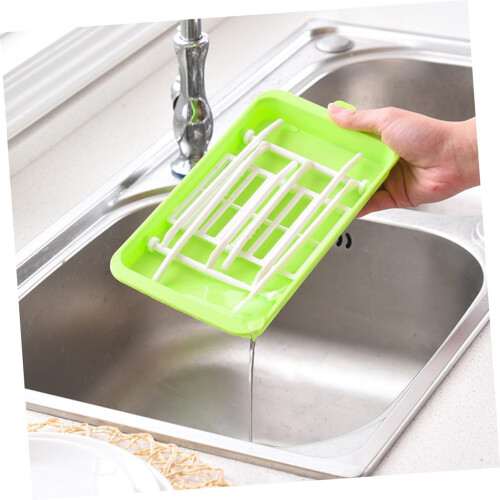 Foldable Baby Bottle Drying Rack Light Green Vertical SpaceSaving Holder for Feeding Accessories 1