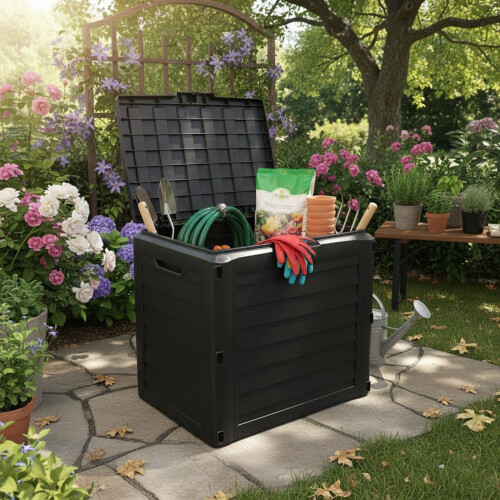 140L Outdoor Garden Storage Box Anthracite