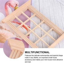 4Pcs Furniture Doll House Miniature Window Frame Model Decoration Windows Dollhouse Furniture Toy