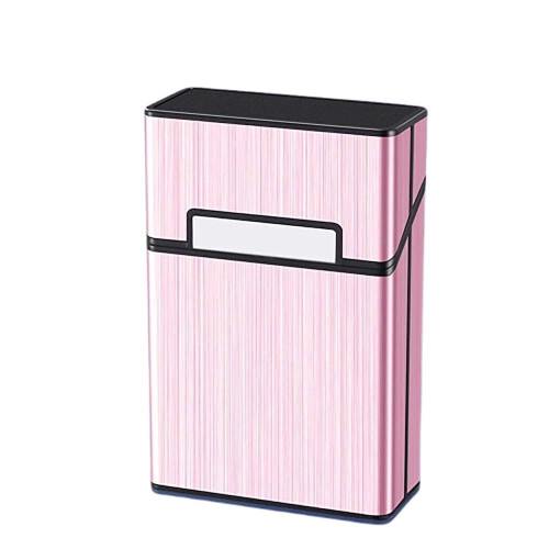 Cigarette Case for 20 Regular Size Cigarettes - Magnetic Closure, Moisture-Proof, Pressure Resistant Pink