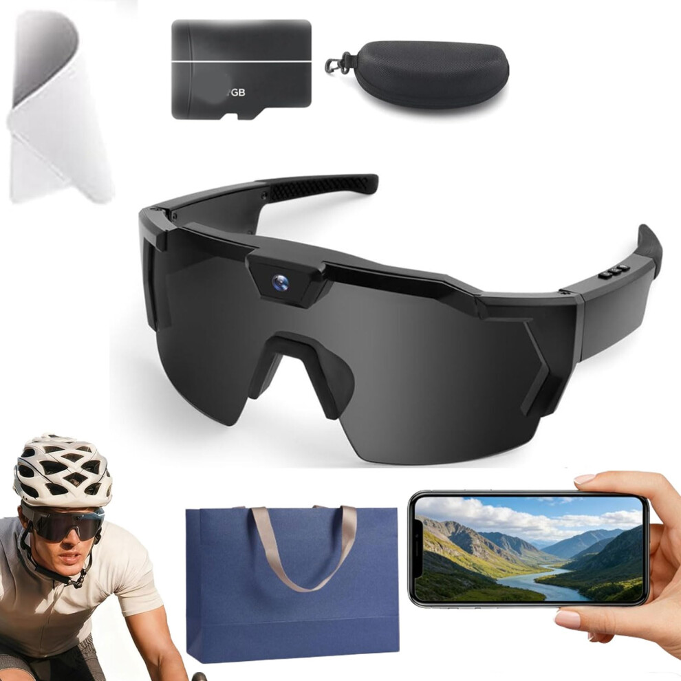 4K Pov Camera Glasses With Polarized Lenses For Sports Recording, 16Gb Hands Action Eyewear 9092120531718