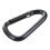 60 Pcs Black D Shaped Aluminum Alloy Carabiner Hook Keychain 4