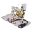 2X L-Shape Stirling Engine Model with USB Connector and Night Light,Stirling Engine Model Educational Toy 5